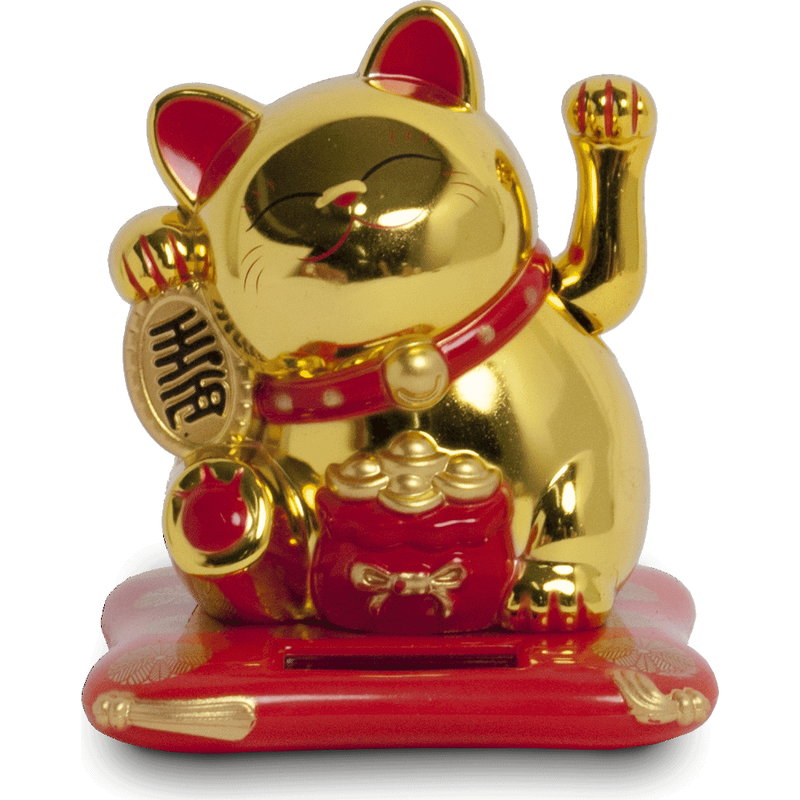 EMRO AZIATICA Solar Lucky Cat Gold 7.5cm (Art.No 6095178)